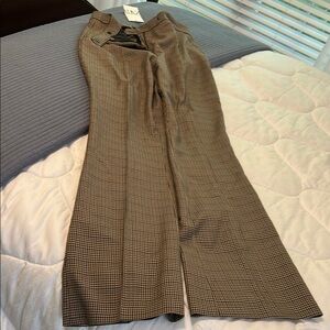 Zara Brown Wide Leg Pants with High-Waist Design